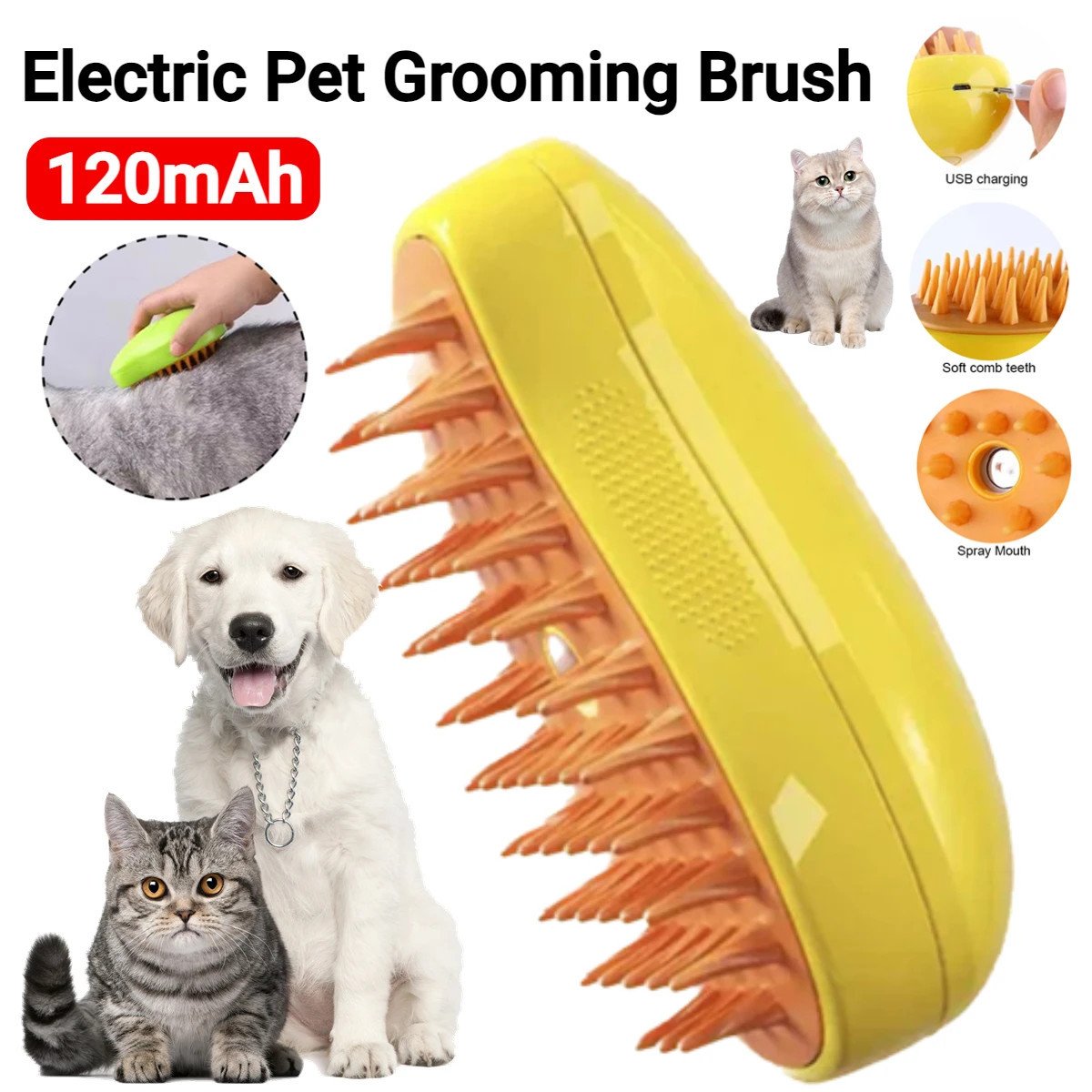 USB Pet Massage Comb
