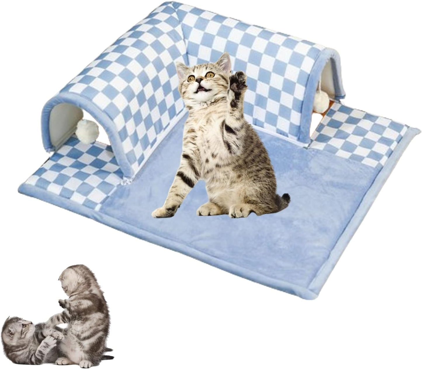 Plush 2-in-1 Cat Tunnel Bed