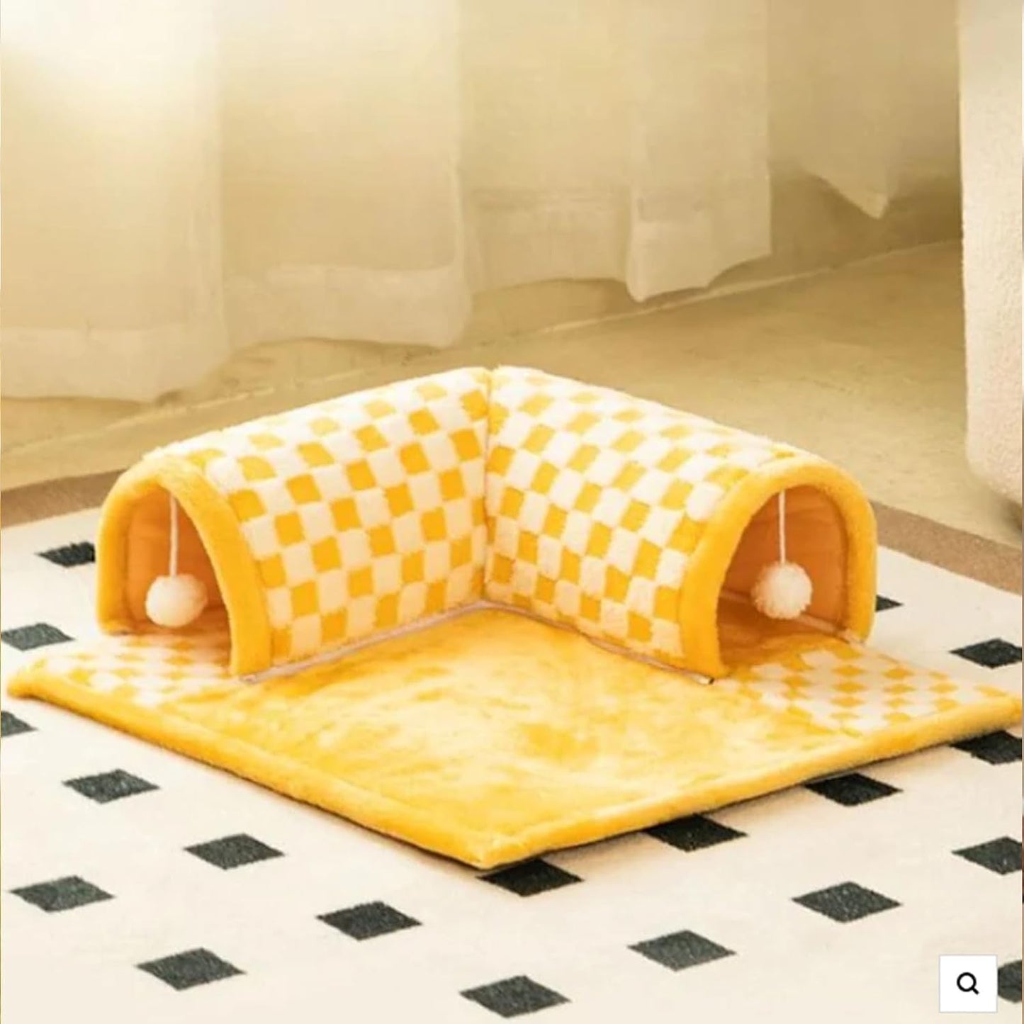 Plush 2-in-1 Cat Tunnel Bed