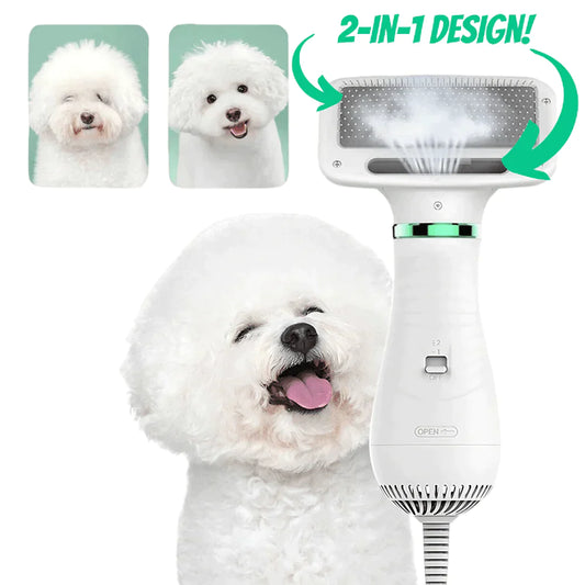 All-In-One Dog Fur Care Dryer And Brush