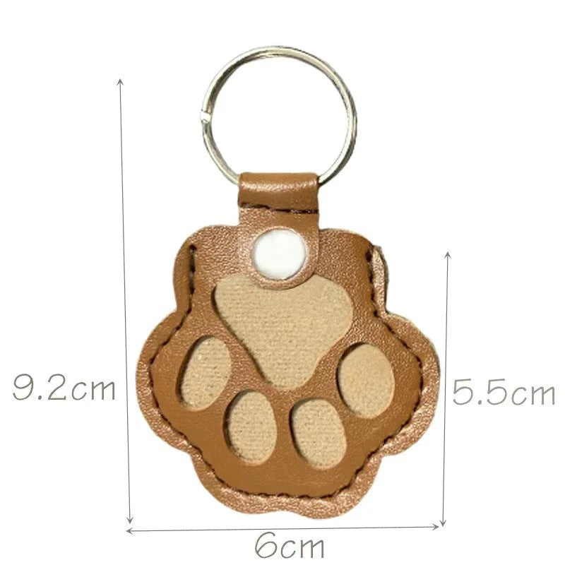 Animal Hair Leather Key Ring