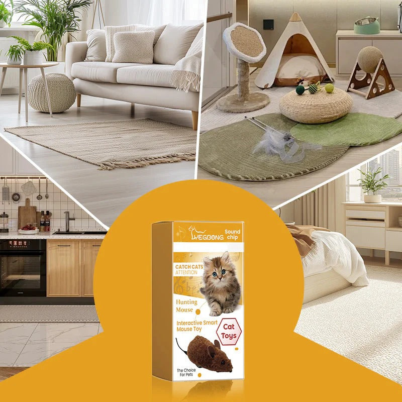 Interactive mouse toy for cats